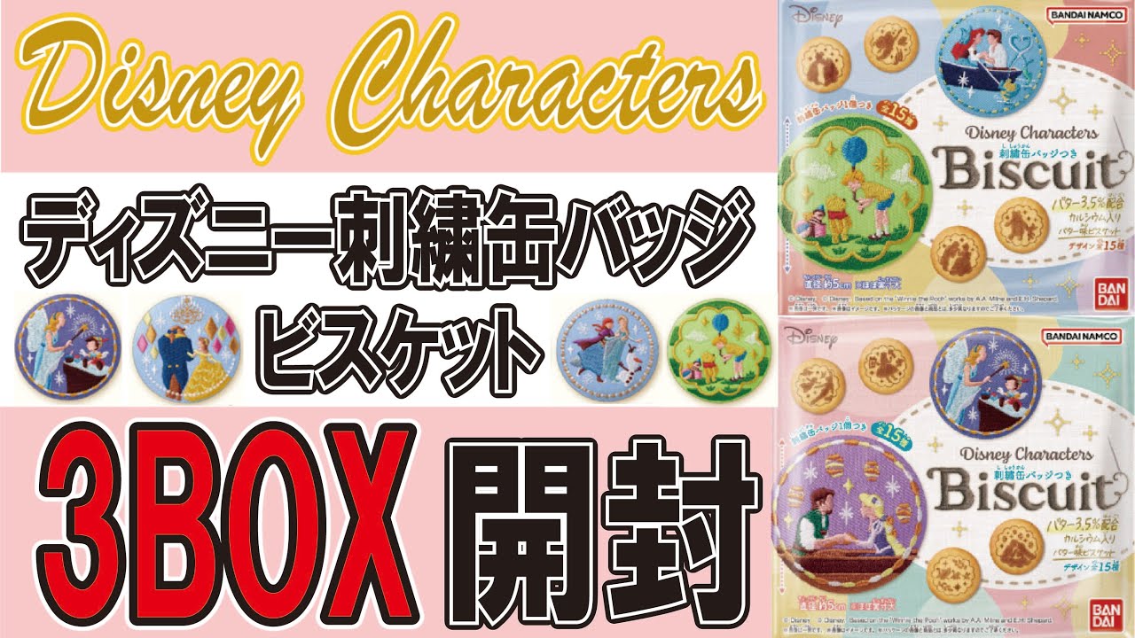 ディズニー刺繍缶バッジ 未開封12個セット 3BOX Disney Characters