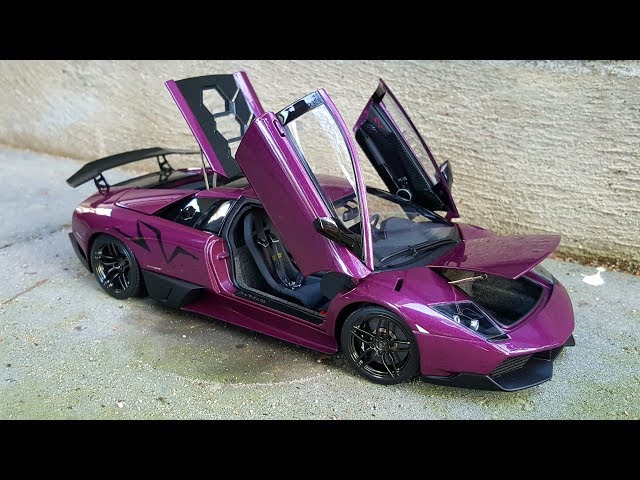 オートアート1/18ランボルギーニムルシエラゴLP670-4SVパープル