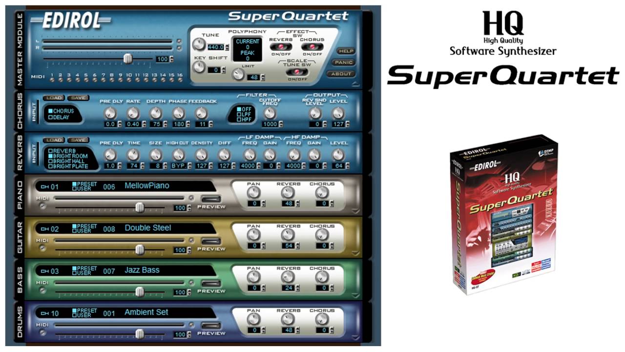 Bass & Drums Demo - Edirol HQ-QT Super Quartet Demo - 08BS&DRM.MID
