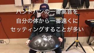 ハンドパン メタリックグレー 60cm バリで作成(バリ音階)鉄製 ハンド