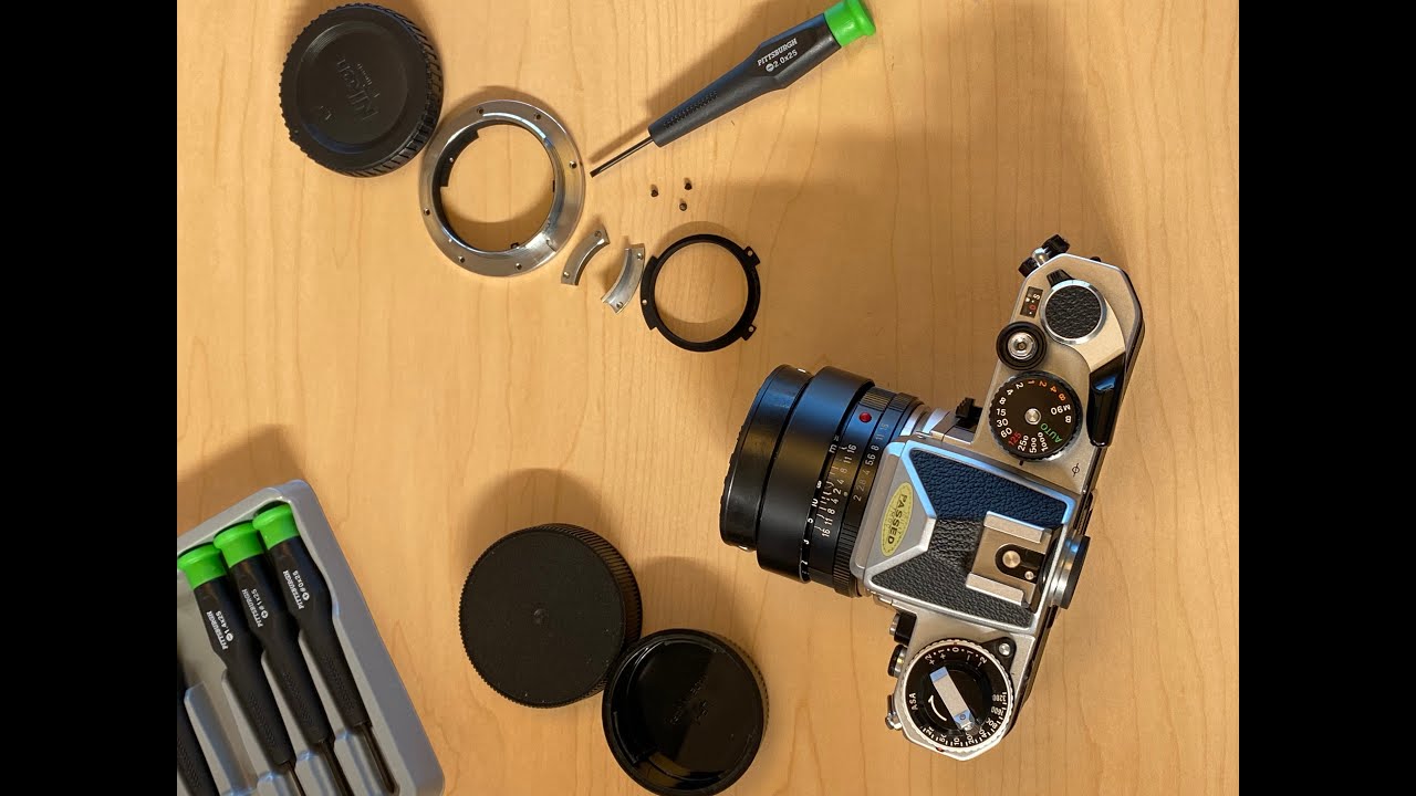 Converting Leica Summicron R 50mm F2 lens to Nikon F mount - YouTube