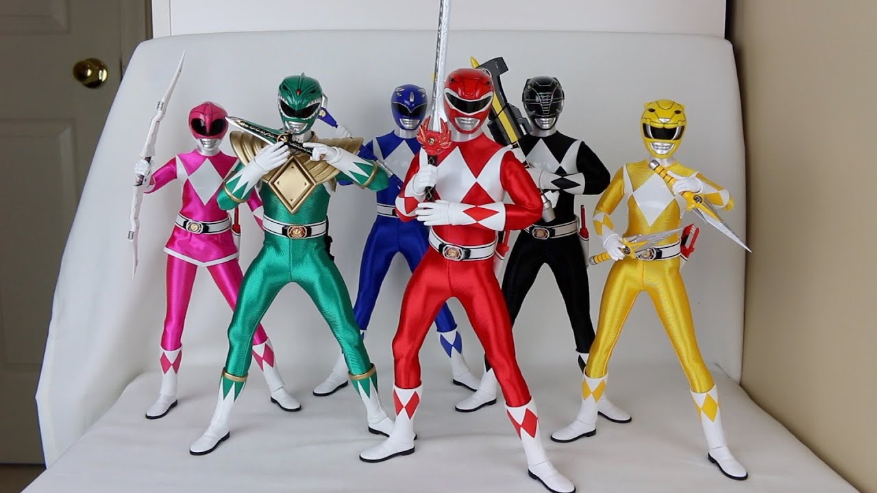 threezero 1/6th Scale Mighty Morphin Power Rangers Team 6-Pack