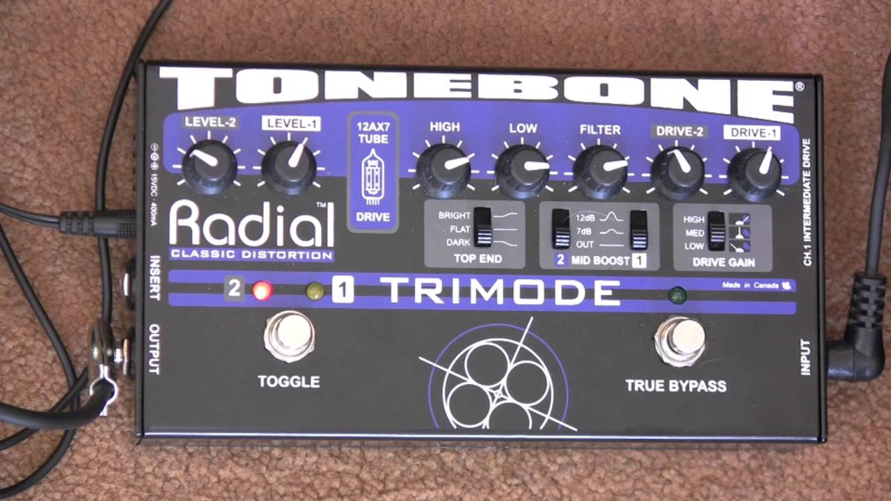 Radial Tonebone Tri Mode Trimode Distortion & Overdrive Pedal
