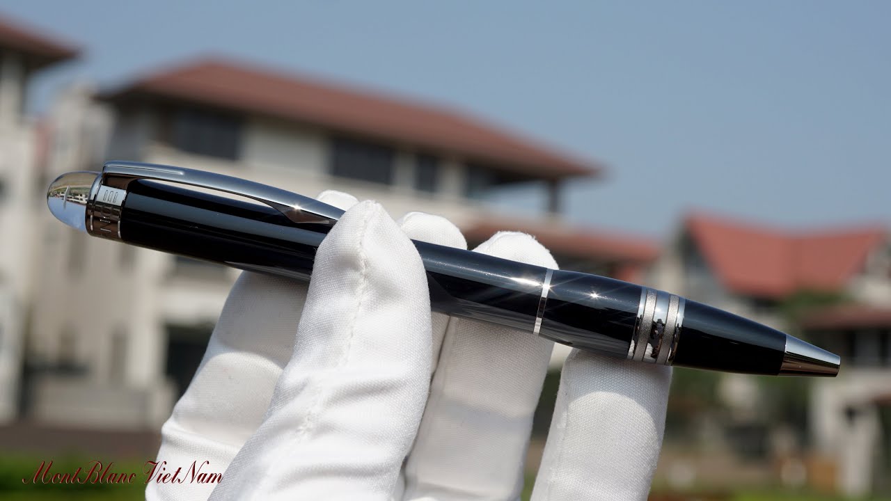 Montblanc Starwalker Midnight Black Resin Ballpoint Pen..! - YouTube