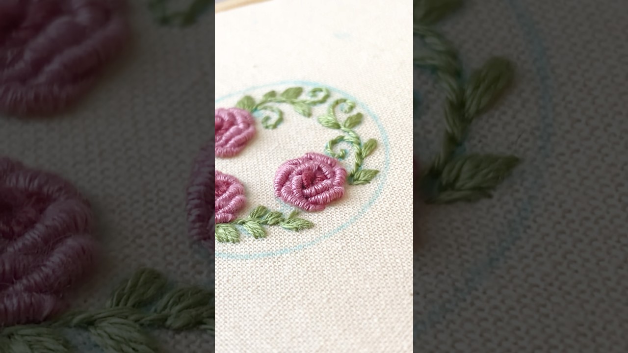 Embroidery] Baryon Rose Stitch#shorts #embroidery - YouTube