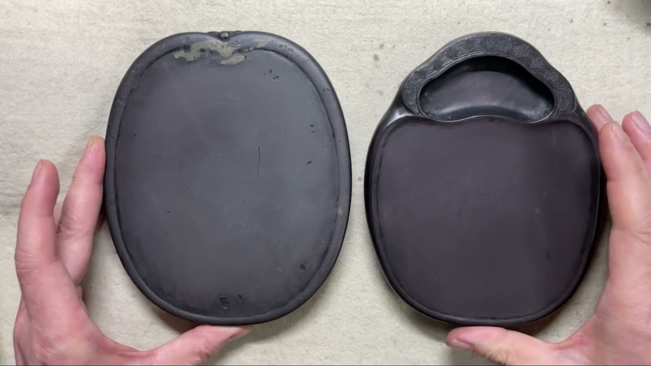 老坑と坑仔巌の見比べ 端渓硯鑑賞編 - YouTube