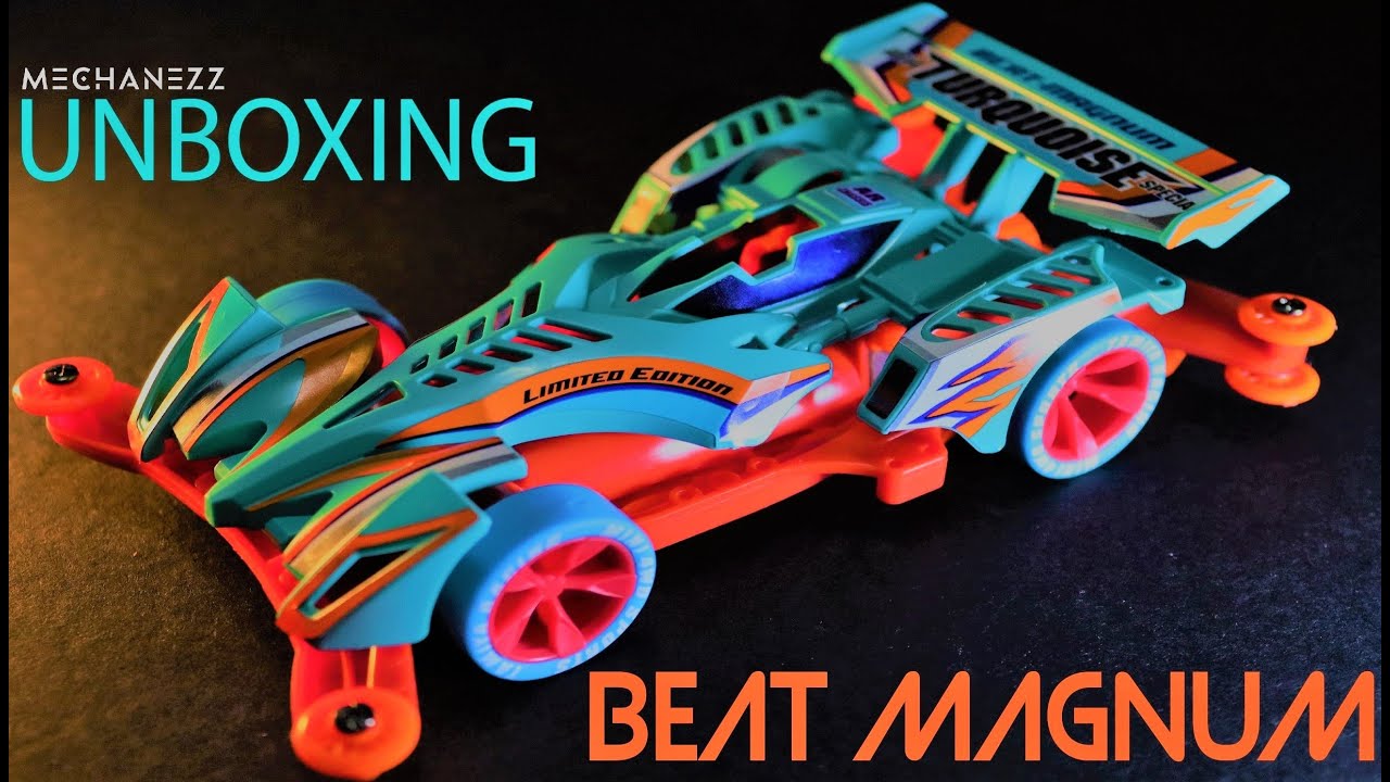 ASMR Unboxing Tamiya Mini 4wd Beat Magnum AR-14 Turquoise Special