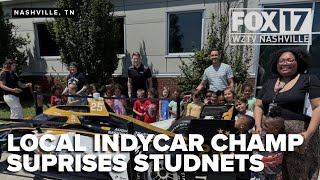 IndyCar champ Josef Newgarden thrills Nashville elementary
