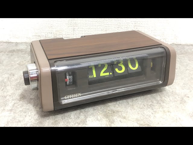 昭和レトロ デジタル時計 パタパタ時計 目覚まし時計 新品 シチズン