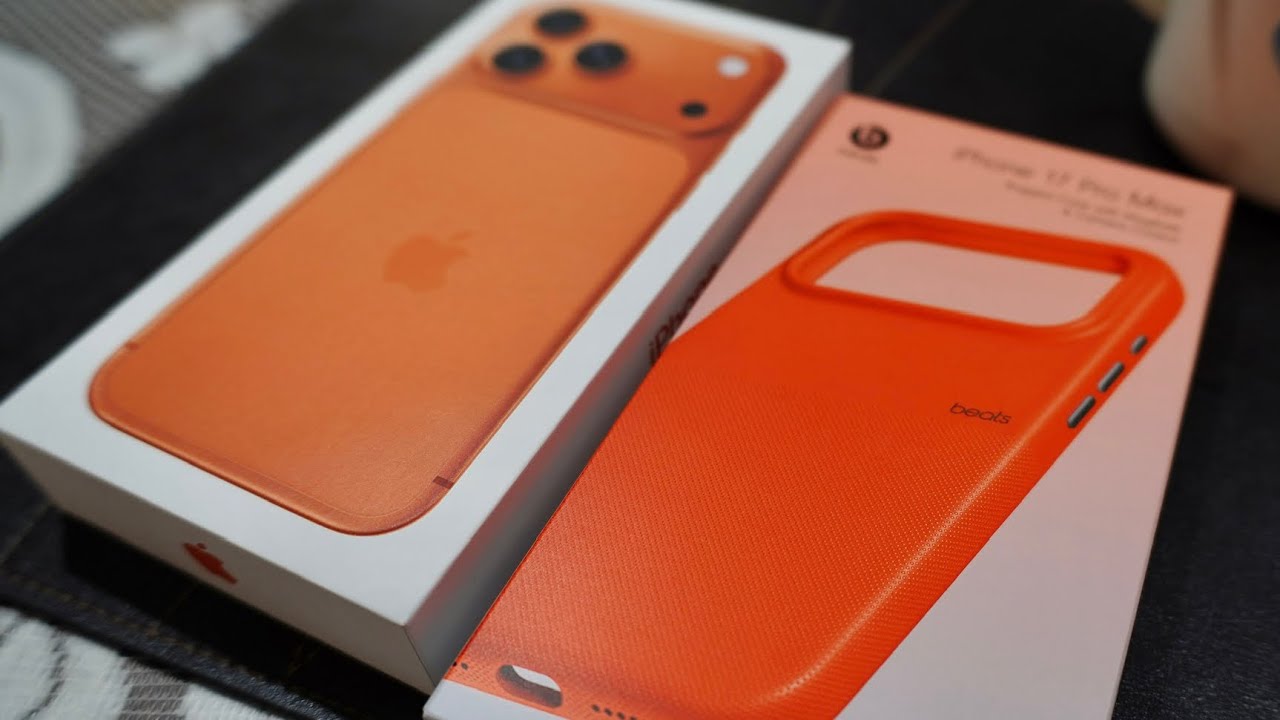 2025 iPhone 17 PRO MAX Cosmic Orange + Beats By Dr Dre Rugged Case
