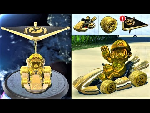 全ゴールドパーツのゴールドマリオでWIFI世界対戦レースを3連戦