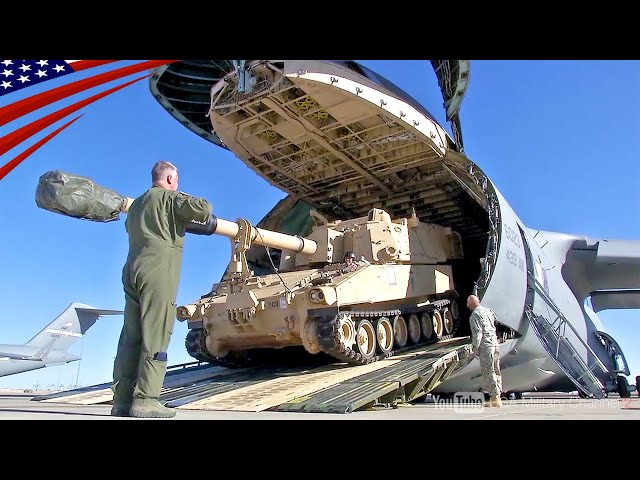 戦車も積める】米軍最大の輸送機 C-5ギャラクシー - YouTube