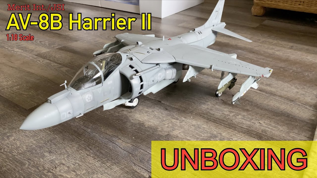 1:18 AV-8B Harrier II (Merit Int/JSI) pre-assembled - YouTube