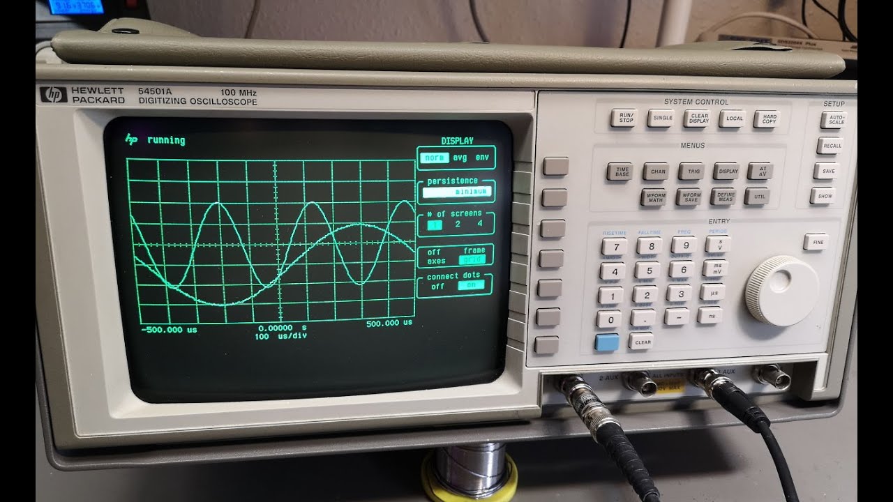 HP 54501A Digital Oscilloscope 1989 4ch 100MHz test teardown - YouTube