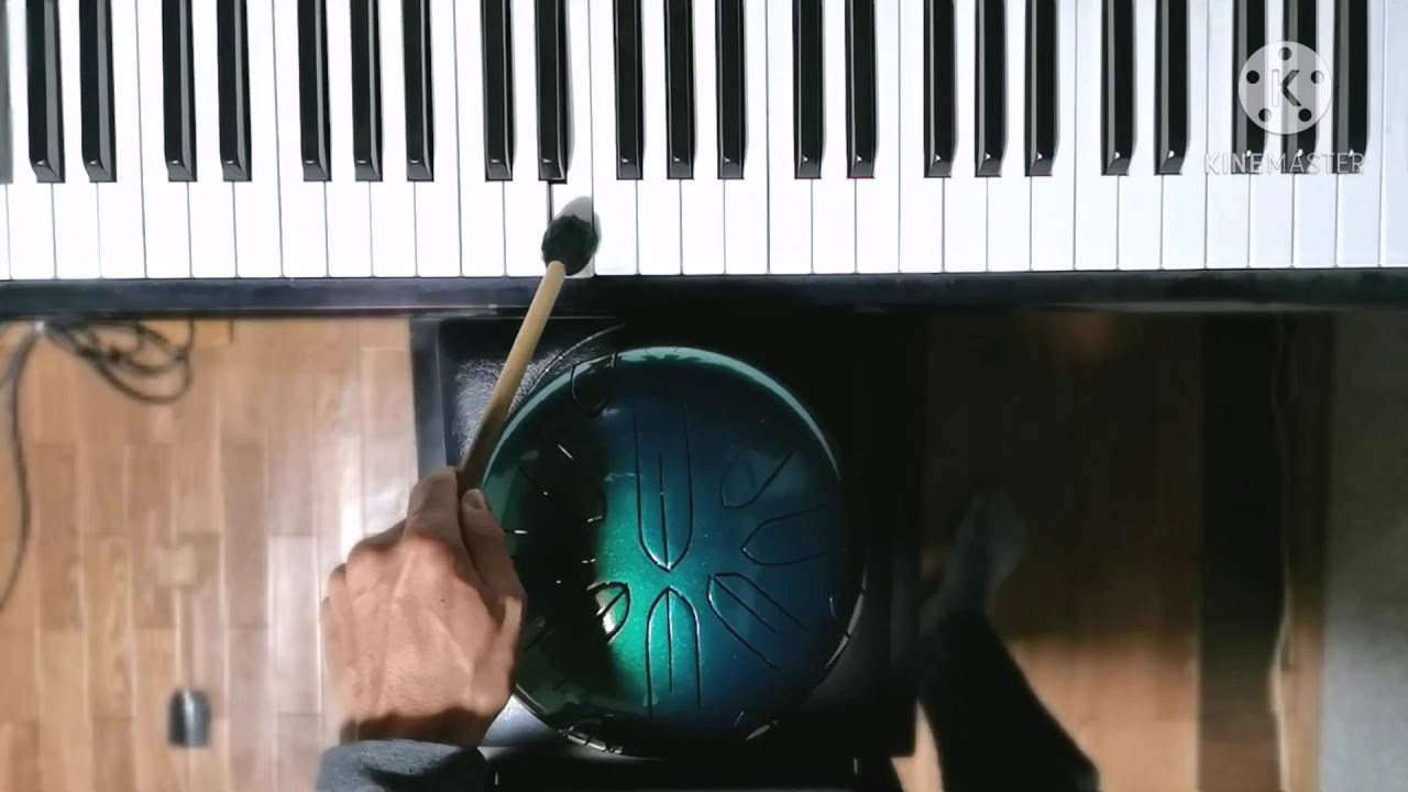 さざなみドラム(小型) グリーン A=440Hz マレット、ケース付き