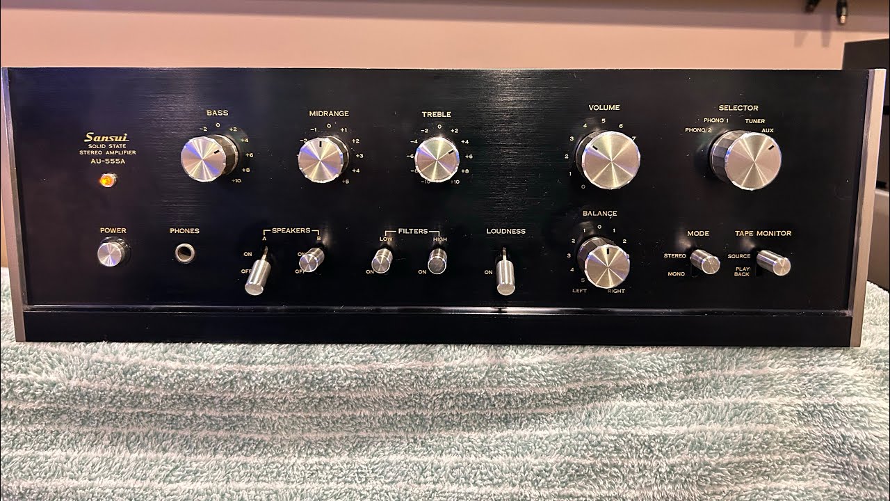 希少 サンスイ AU-555A ステレオプリメインアンプ 昭和レトロ 当時物
