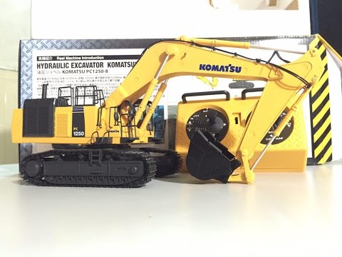 1/50 KOMATSU PC1250-8 R/C Excavator (Kyosho) Unboxing & Action