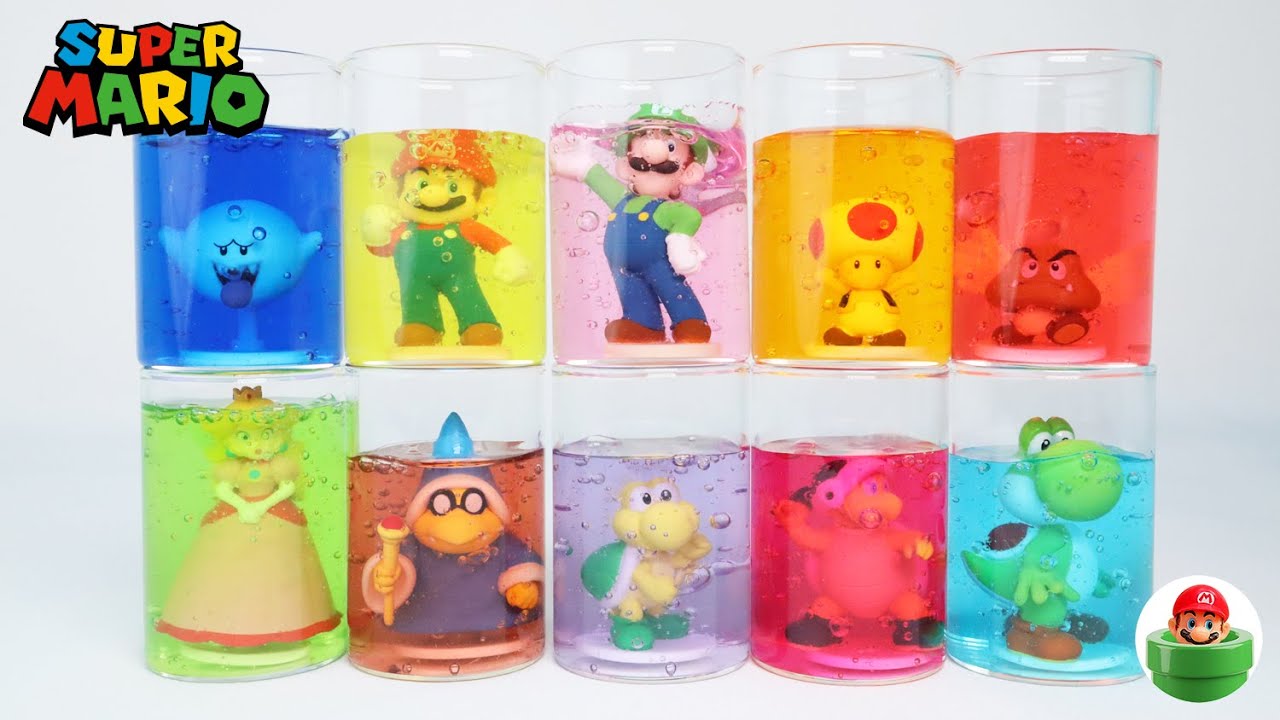 スーパーマリオフィギュアコレクション スライム入りの瓶にフィギュア