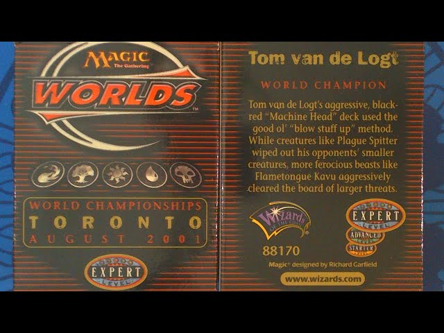 Magic Worlds 2001 World Championships Deck - Champion Tom van de