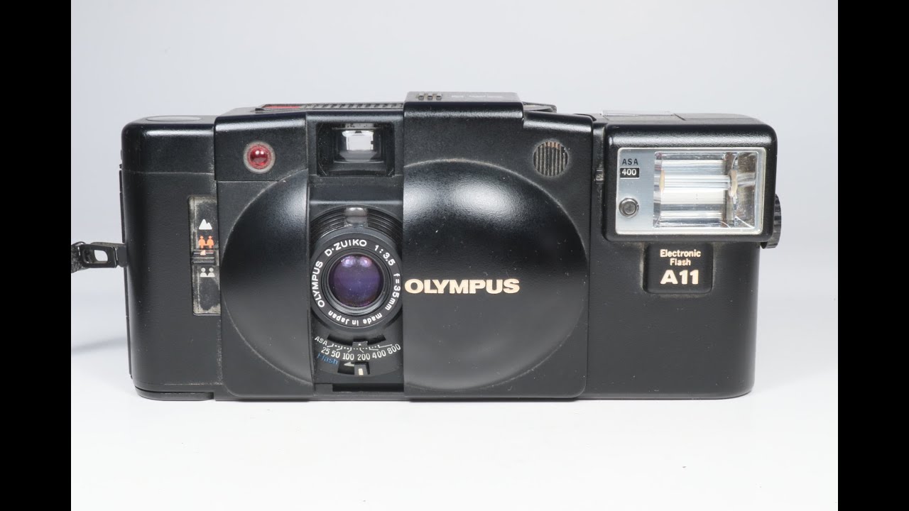 Olympus XA2 35mm Film Camera with A11 Electronic Flash - YouTube