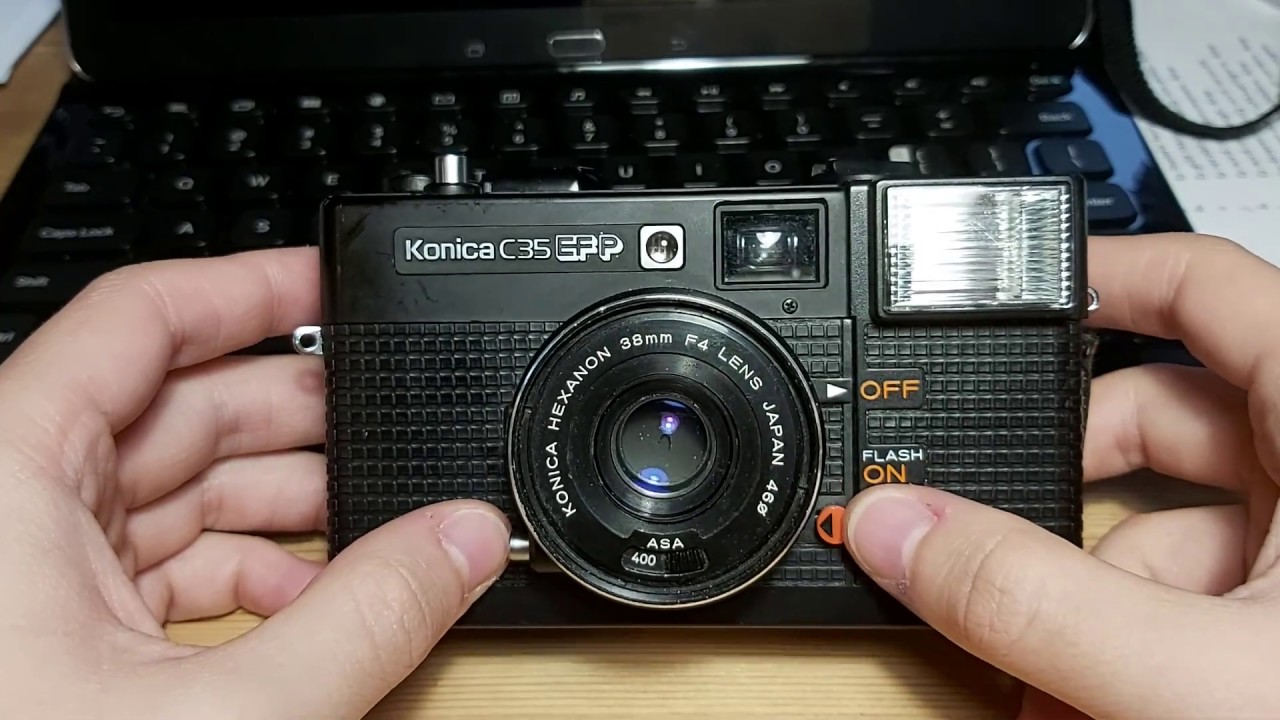 KONICA C35EFP Review- a full analog point and shoot - YouTube