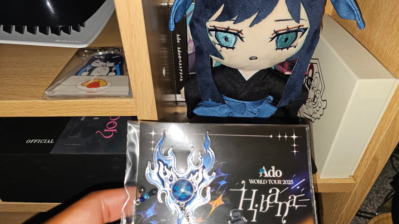 Ado brooch, ado-chan plush, and keychain: Hibana World Tour merch