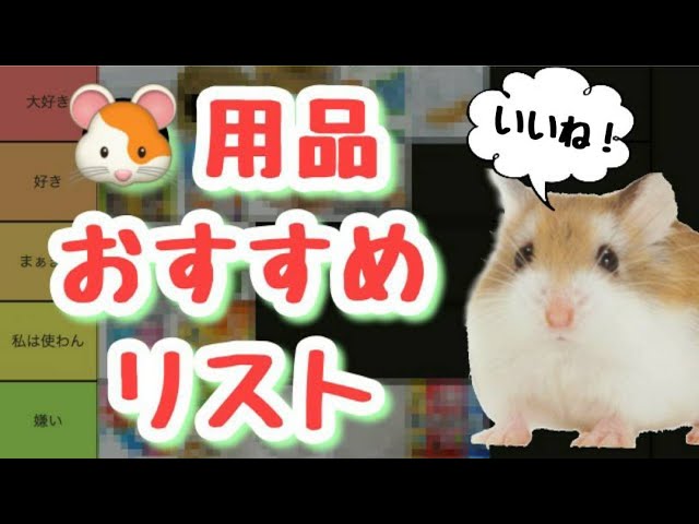 オススメのハムスター用品ランキング【Tier List】 - YouTube