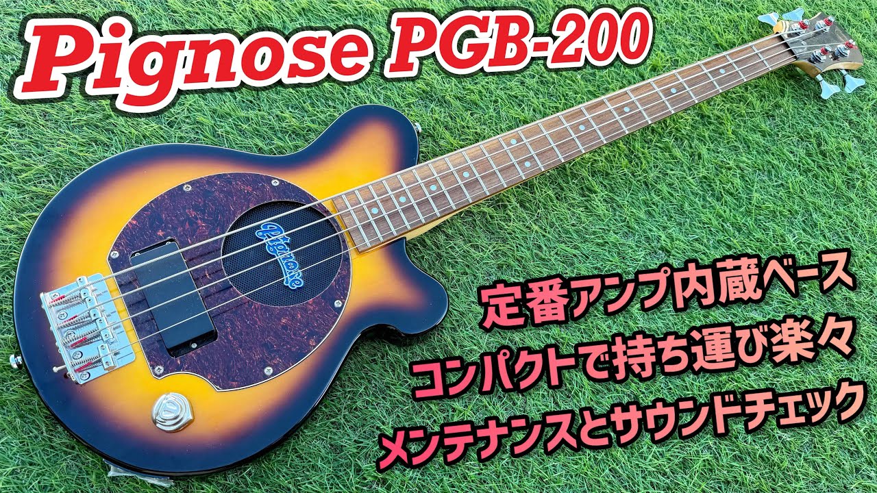 Pignose PGB-200 アンプ内蔵ベースのメンテナンスとサウンドチェック
