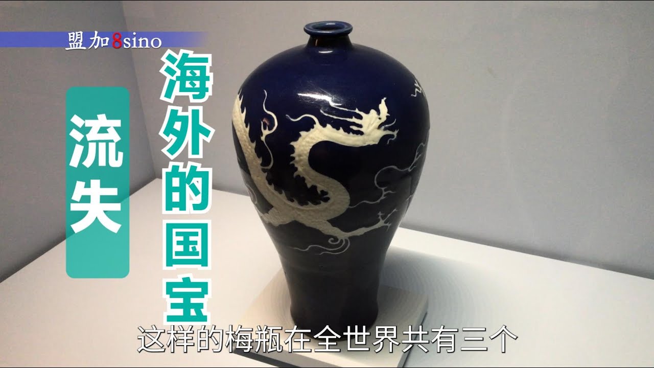 中国美術 瑠璃釉 纏白龍紋 梅瓶 内府 款 時代物(K-XA831) 中国美術