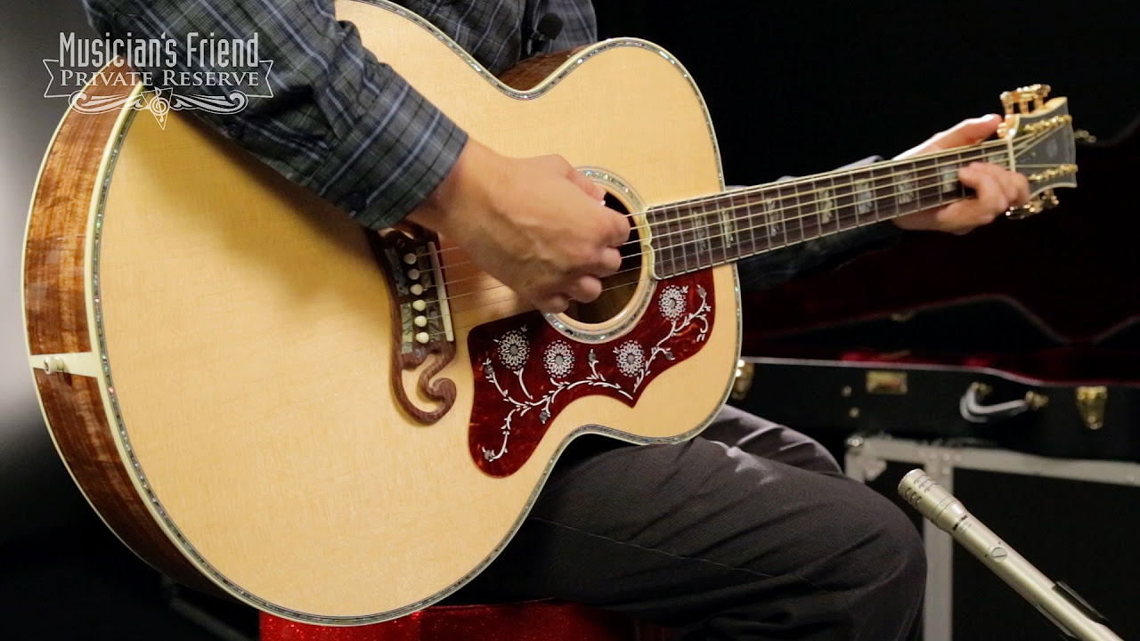 Gibson Limited Edition SJ-200 Koa Custom Acoustic Guitar - YouTube