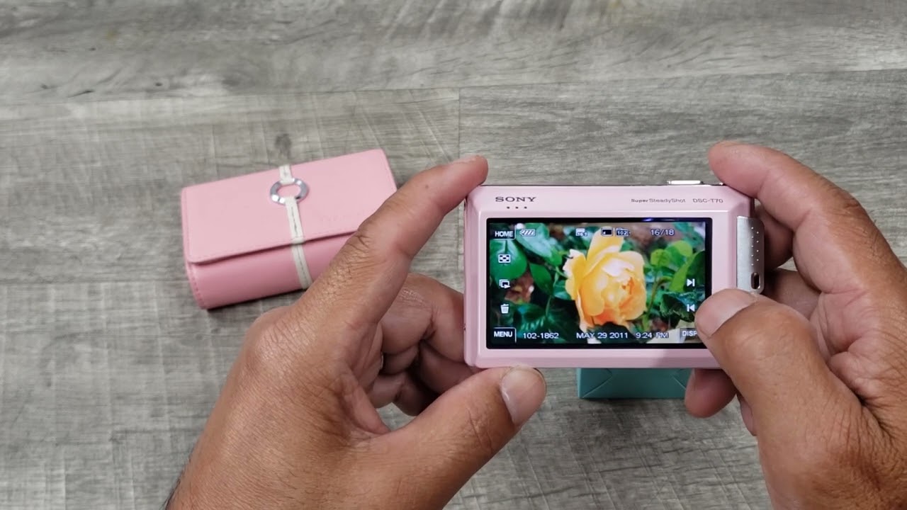 Pink Sony DSC-T70 Cybershot 8.1 Megapixel Point and Shoot Camera