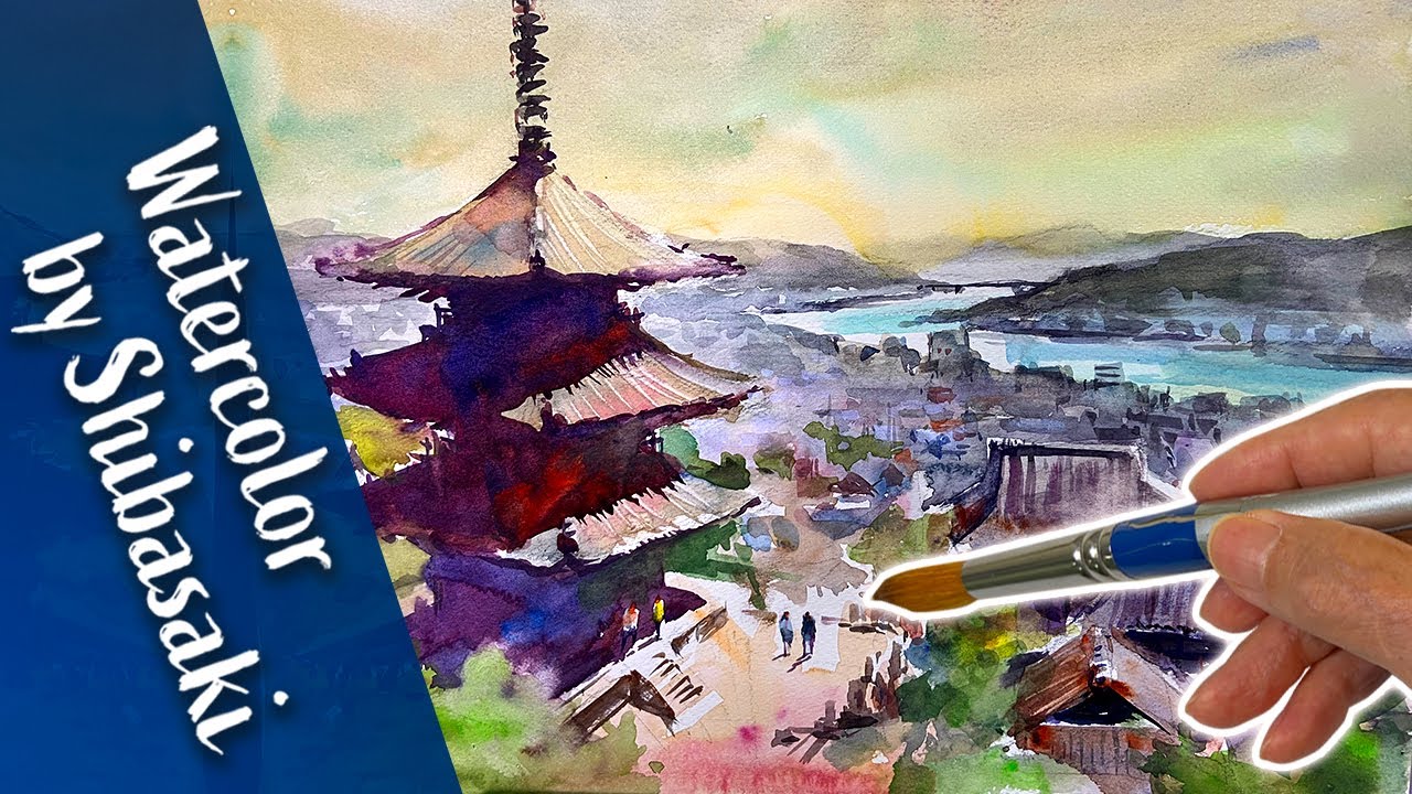 Eng sub] ONOMICHI | Japanese Landscape Painting demo | Calming art