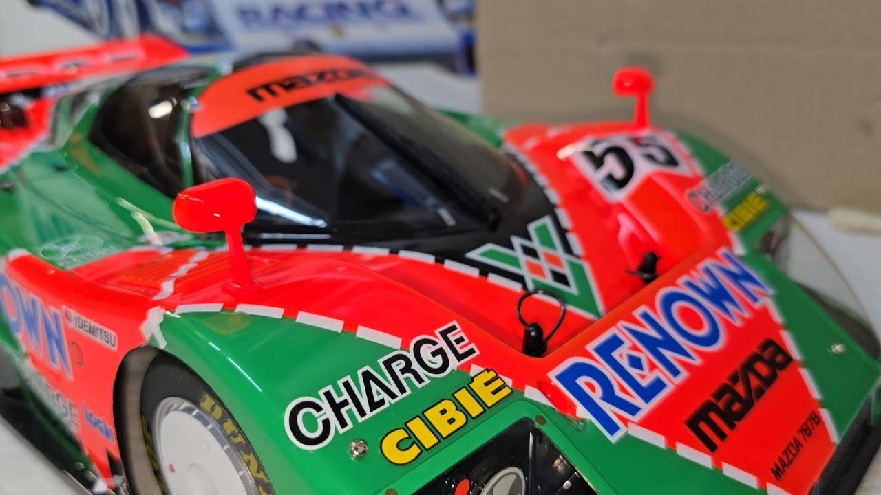 Attaching fender mirrors to TAMIYA MAZDA787B - YouTube