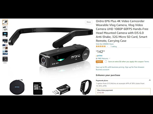 Ordro EP6 Plus Headset Action Camera - YouTube