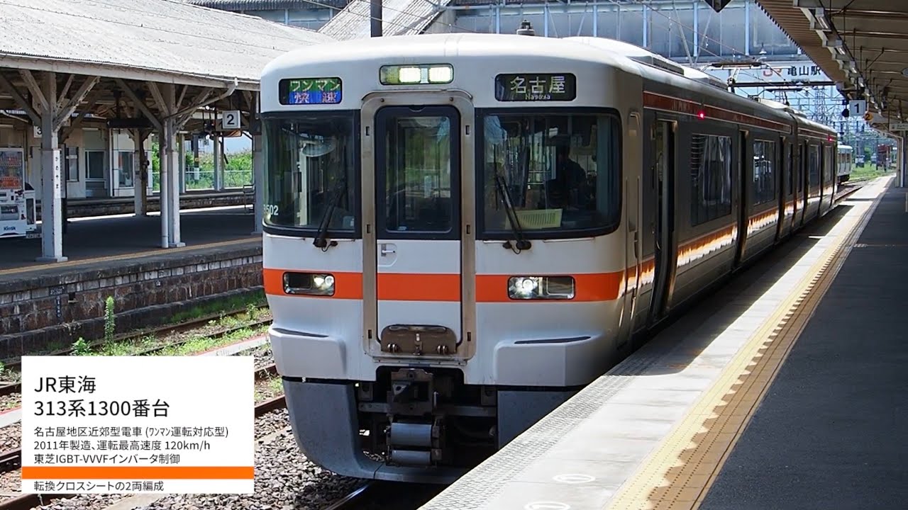 JR東海 313系 側面方向幕 行先幕 2001年8月 名古屋 大垣 神領 サボ JR