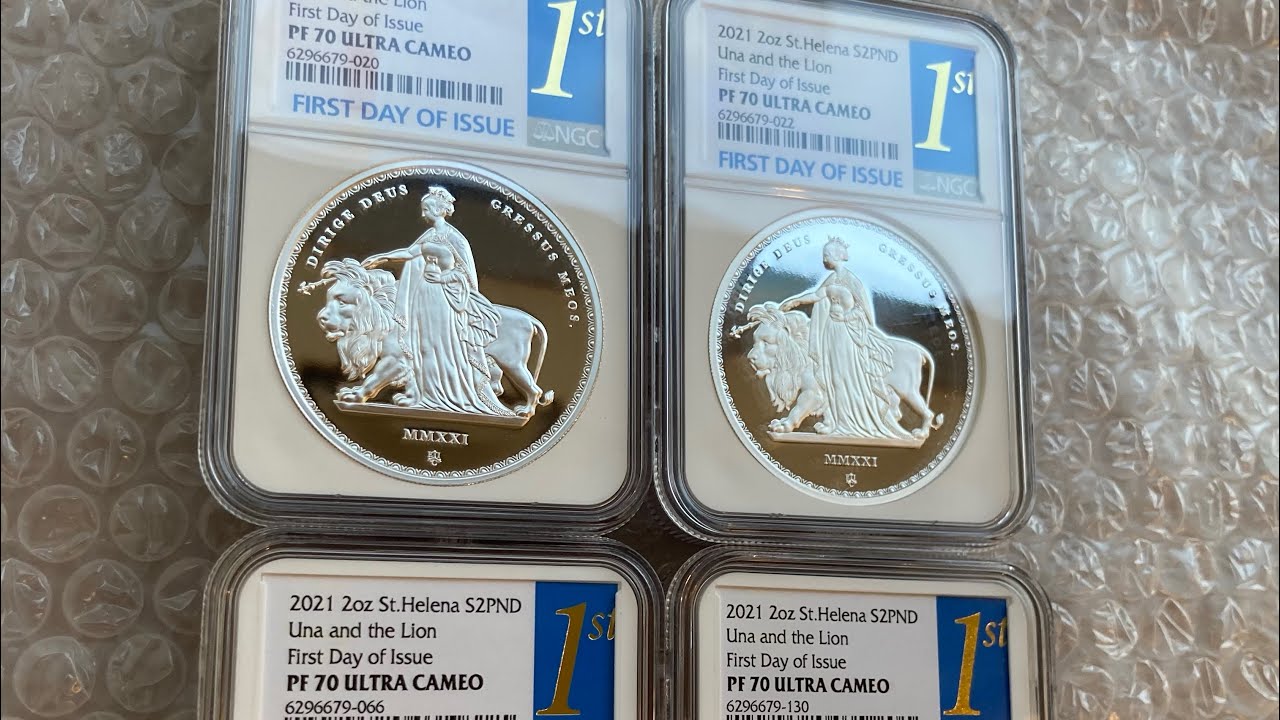 NGC鑑定PF70UC+FDI】 2オンス銀貨 ウナとライオン マスターピース版