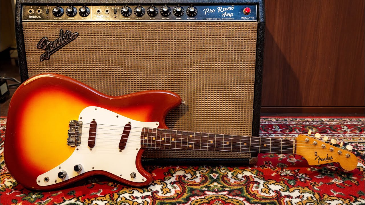 Vintage Guitar - 62' Fender Duo Sonic Two Tone Brown Sunburst