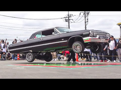 4輪浮いちゃった‼️96キャデラックVS63インパラ【ホッピング対決