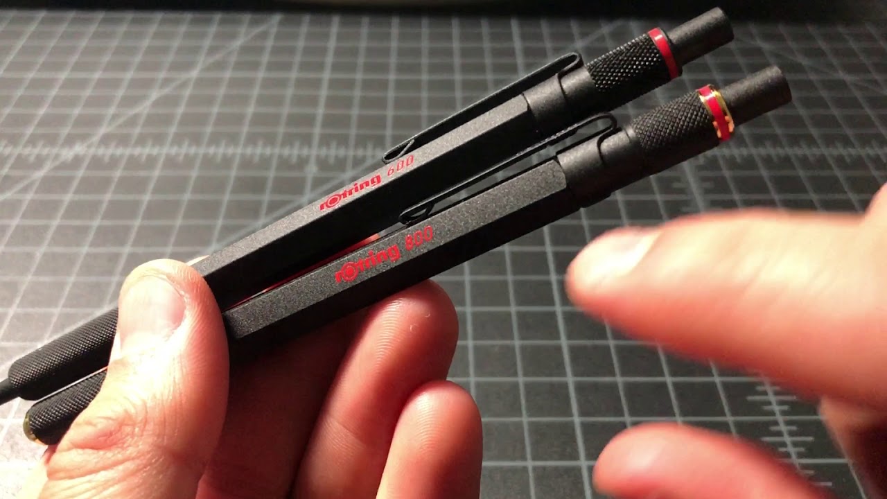 Rotring 600 vs Rotring 800 Ballpoint Pen Comparison - YouTube