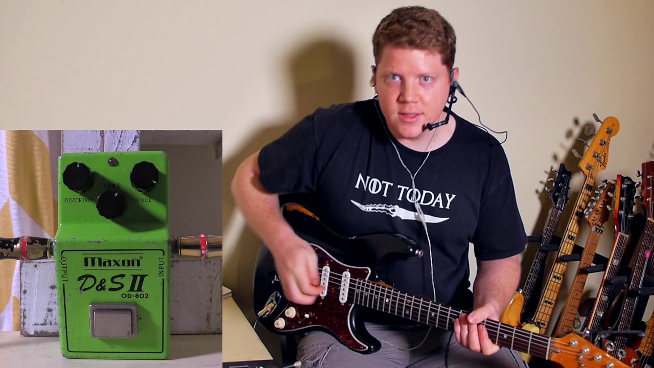 Maxon D&S II OD-802 with vintage Stratocaster - YouTube