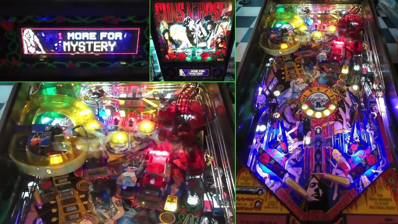 ガンズ ＆ ローゼズ ピンボールマシン絵ガラス ガンズ ＆ ローゼズ