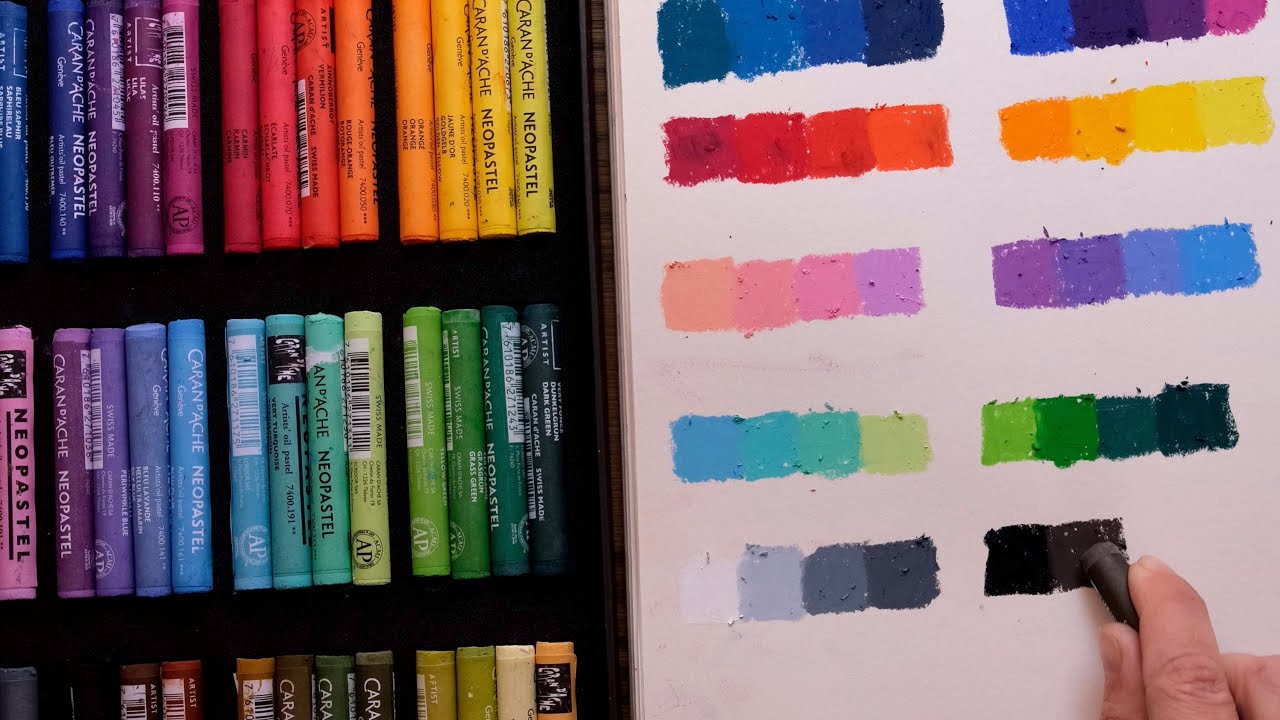 Paint along with me ✨Unboxing Caran D'ache Neopastels set of 48