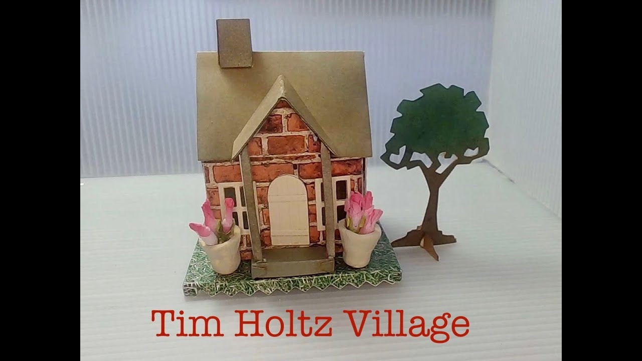 Making a Tim Holtz Village dwelling - YouTube