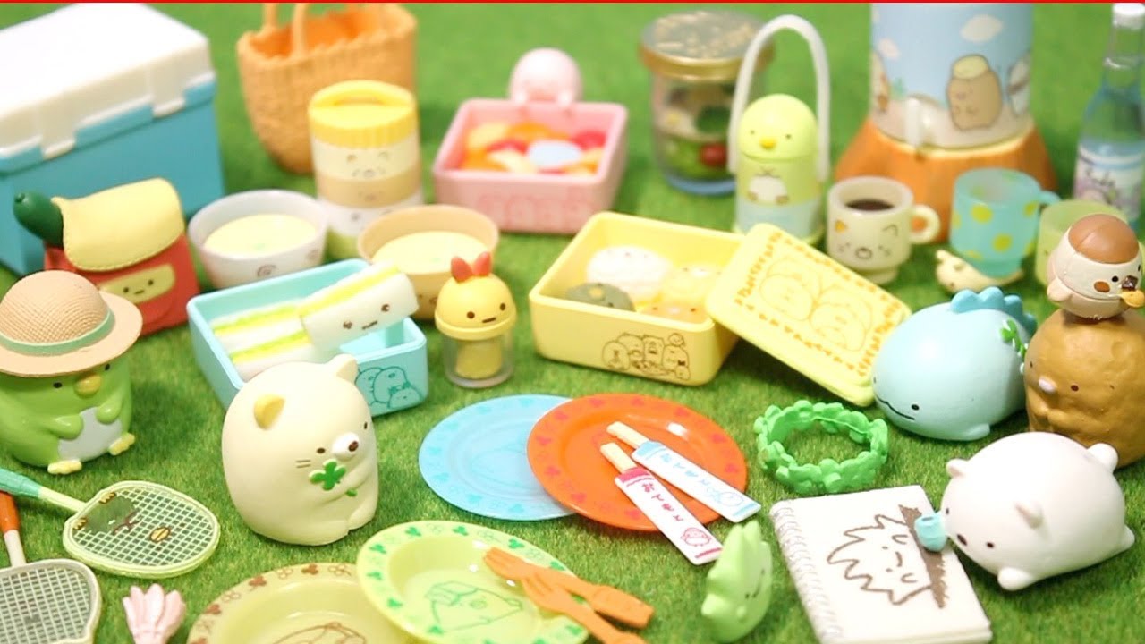 すみっコぐらし ミニチュア】おでかけピクニック 全8種開封☆ Sumikko