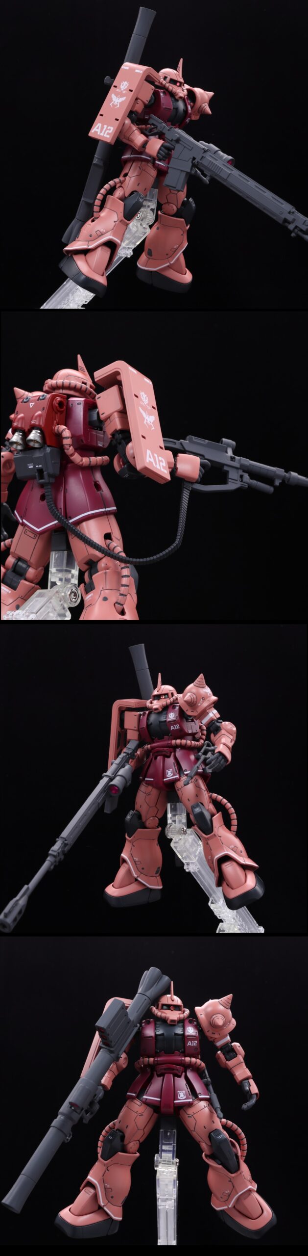 HG 1/144 シャア専用ザクII 赤い彗星Ver. ジ・オリジン 改修全塗装済み