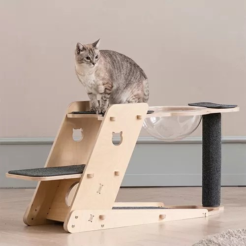 多機能ミニキャットタワー」仔猫からシニア猫向け 遊び・寛ぎ・爪とぎ