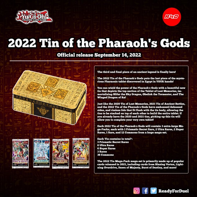 遊戯王】『2022 Tin of the Pharaoh's Gods』9月発売 » TCG-information