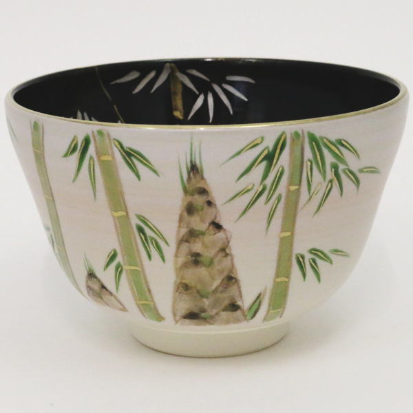 茶器/茶道具 抹茶茶碗】 雲母銀 筍（竹の子） 中村与平作 – 今屋静香園