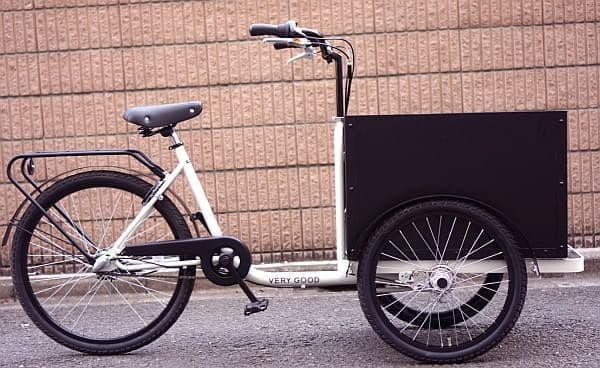 カーゴバイク 三輪自転車 フロントカーゴ 木箱付き【☆直接引渡しのみ