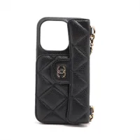 シャネル マトラッセ ラムスキン 手帳カバー ブラック シルバー金具 13